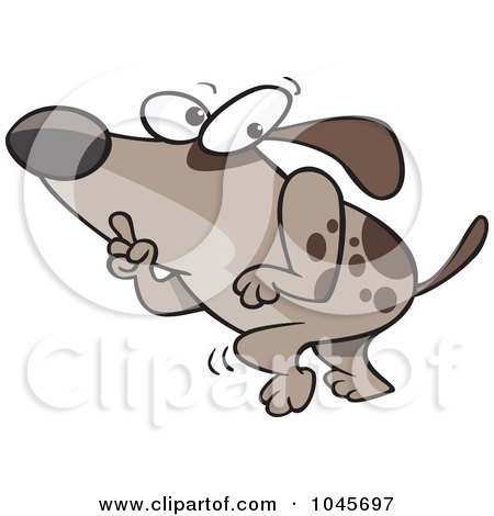1045697-Royalty-Free-RF-Clip-Art-Illustration-Of-A-Cartoon-Sneaky-Dog-Tip-Toeing.jpg